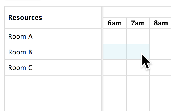 Screenshot: Clicking and selecting on resources